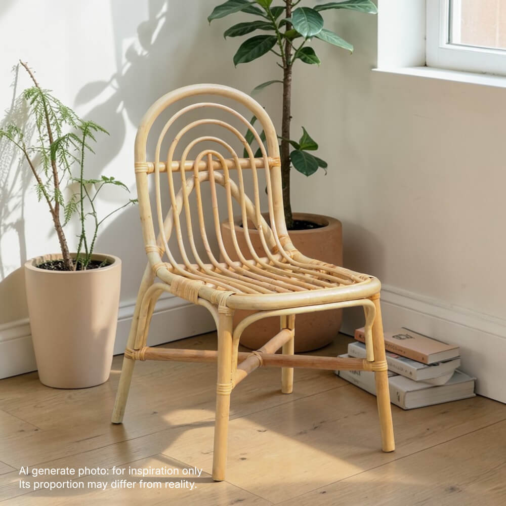 เก้าอี้ทานข้าว หวายแท้ PISAMAI รุ่น LEK DINING CHAIR ขนาด 42*55*88 ซม. สีธรรมชาติ